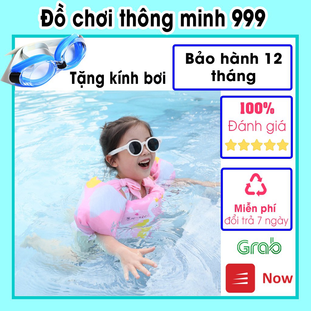 Phao bơi cho bé, áo phao trẻ em tập bơi liền tay chống lật an toàn loại 1 năm 2021 ་