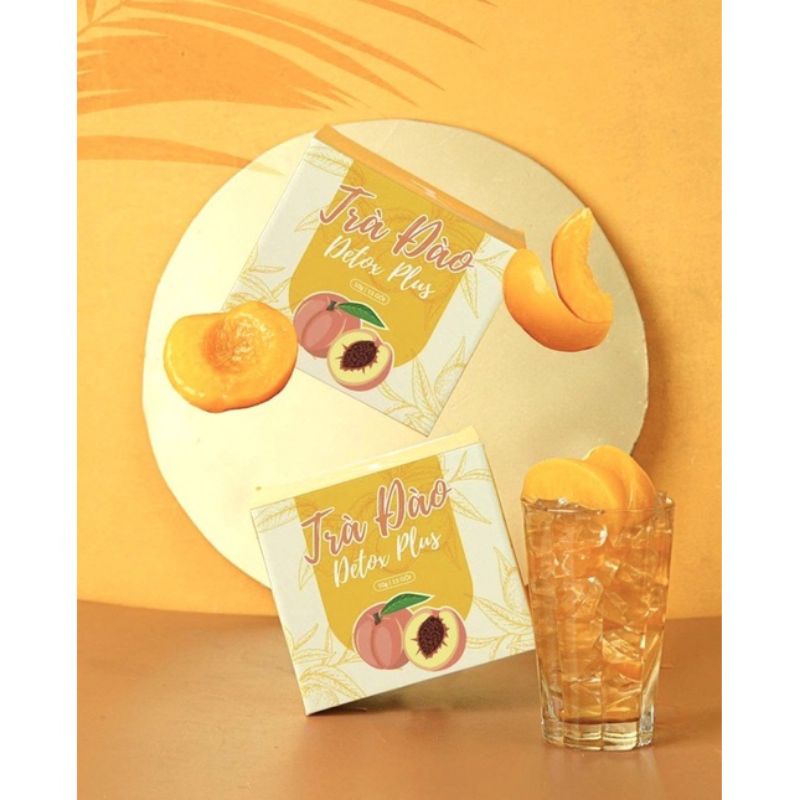 Trà đào giảm cân giảm mỡ cấp tốc  Detox plus  hộp 15 gói x 10g