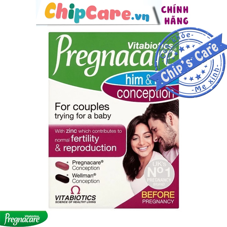 Vitamin Pregnacare Him and Her Conception tăng khả năng thụ thai cho 2 vợ chồng