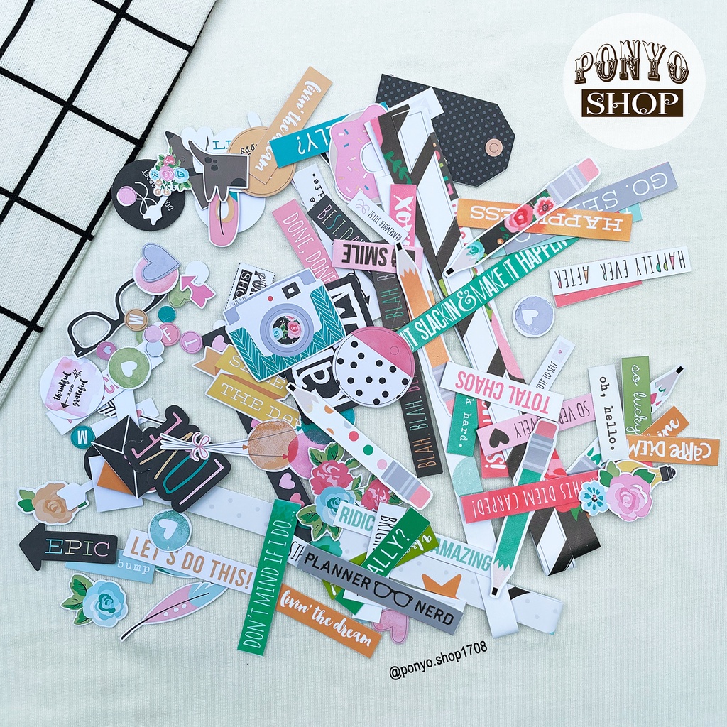 Die cut - hình cắt trang trí Scrapbook