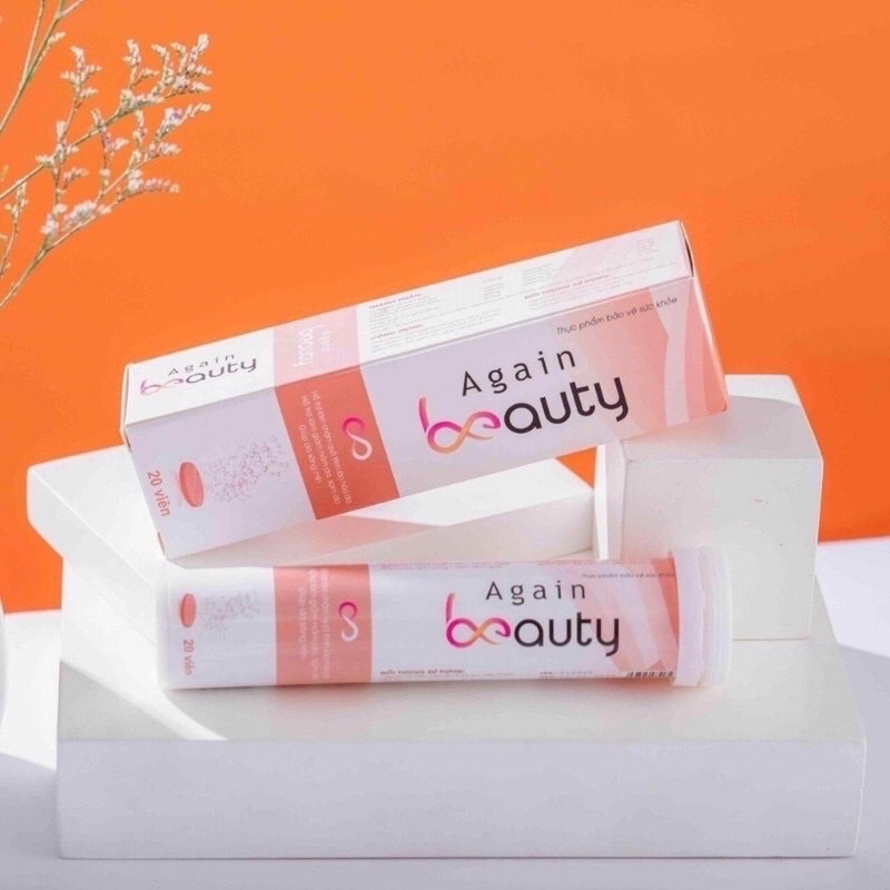 [Mua 3 Tặng 1] Viên Sủi Làm Trắng, Trẻ Hóa Da, Mờ Nám, Chống Lão Hóa  Again Beauty - Hộp 20 Viên