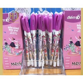 Bút gel xóa được mazzic thiên long tp-gele01 - mực tím/xanh