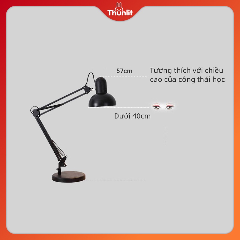 Đèn đọc sách Thunlit bằng kim loại thiết kế có thể đIều chỉnh tiện dụng