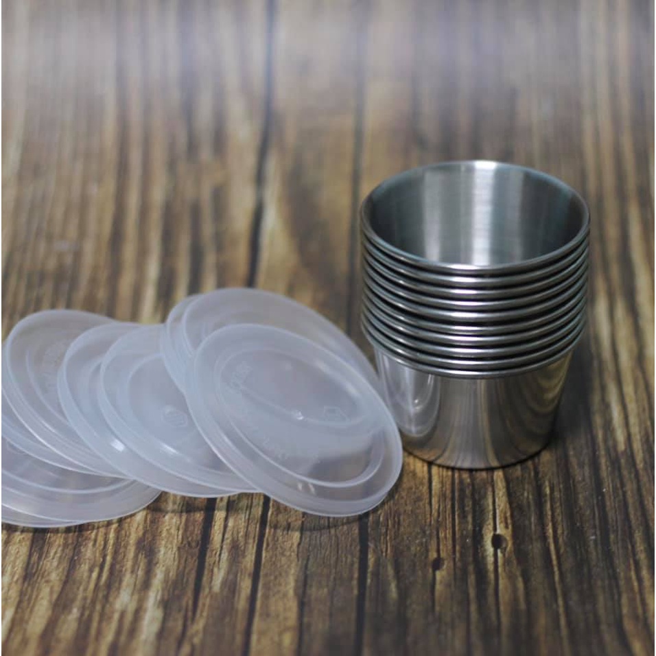 Combo 5 Khuôn bánh flan bằng inox 304 có nắp