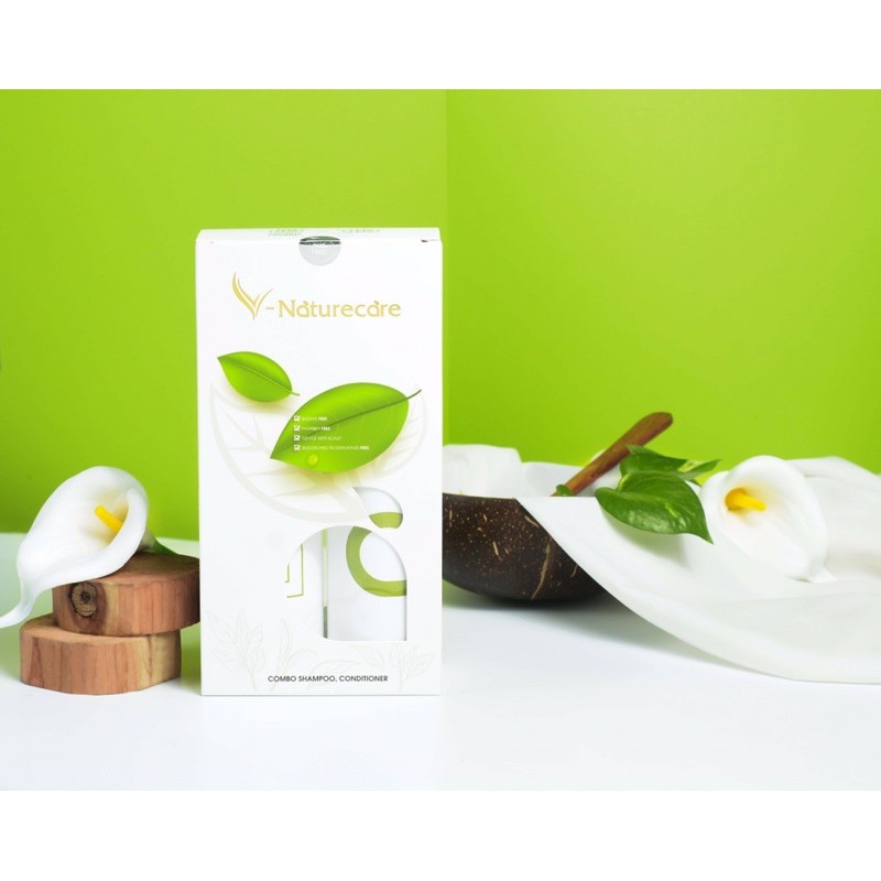 Bộ sản phẩm dầu gội dầu xả, V- Naturecare