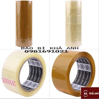 COMBO 10 CÂY BĂNG KEO TRONG ĐỤC - DÁN THÙNG DÍNH CHẮC 5F 100 YARD