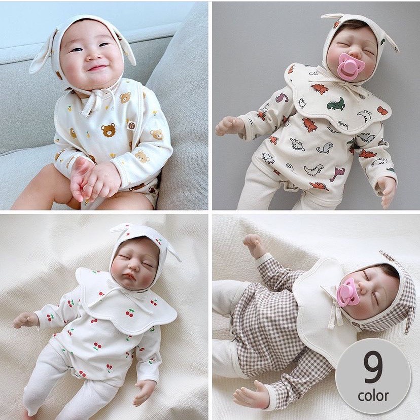 Mũ tai gấu, tai thỏ cotton Vella Craft Hàn Quốc cho bé - Brand Bunnie Blossom