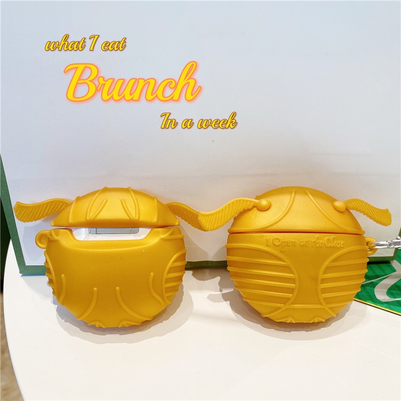 Vỏ Bảo Vệ Hộp Sạc Tai Nghe Airpods 3 Pro AirPods2gen Màu Vàng Đồng Hình Harry Potter 2021 Mới Ốp