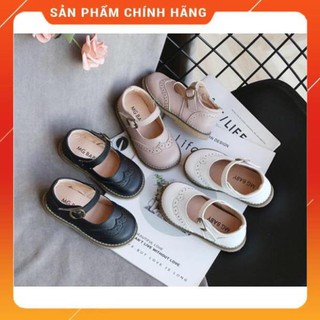 Giày da thời trang cho bé gái phong cách cổ điển sang chảnh chính hãng MG Baby