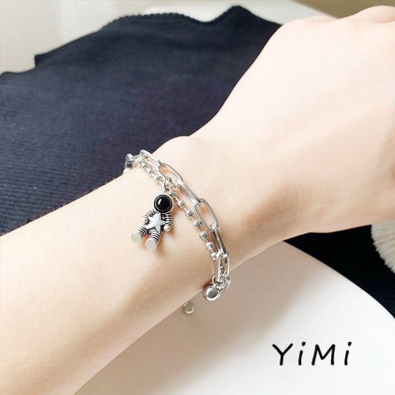 【Yimi.Vn】Vòng Tay Cặp Đôi Hình Phi Hành Gia/Ngôi Sao Dễ Thương Làm Quà Tặng Cho Bạn Gái