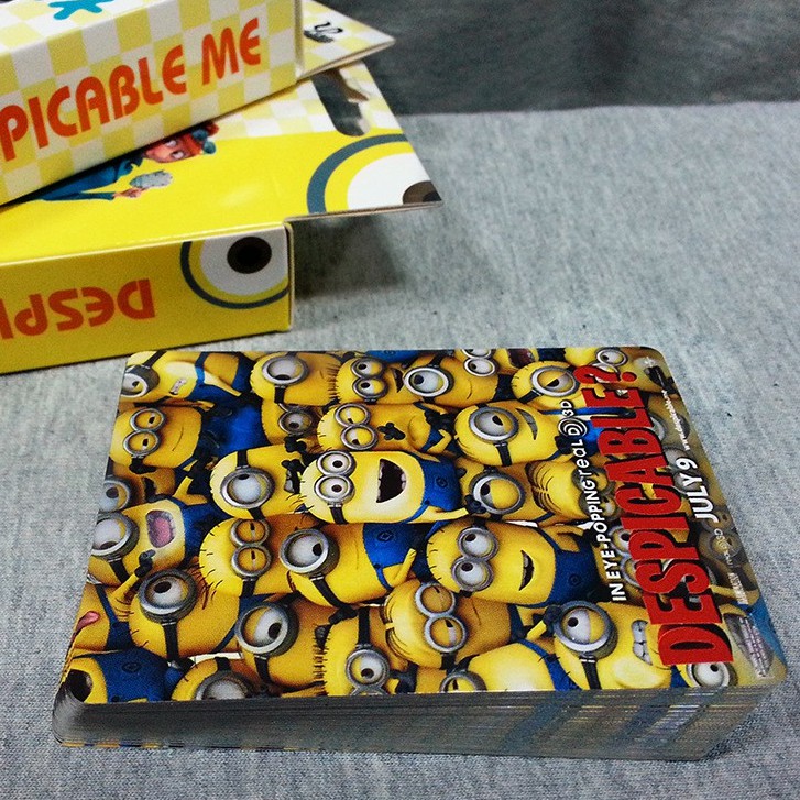 Bộ bài Tây anime minion, bộ tú poker minions 54 lá in hình anime manga dễ thương độc đáo