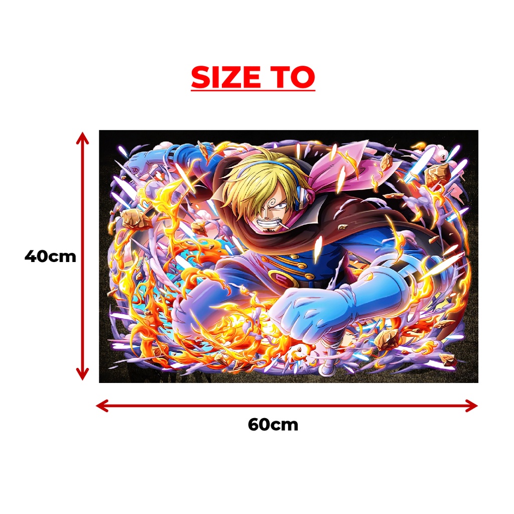 Poster trang trí sanji 3d, E09