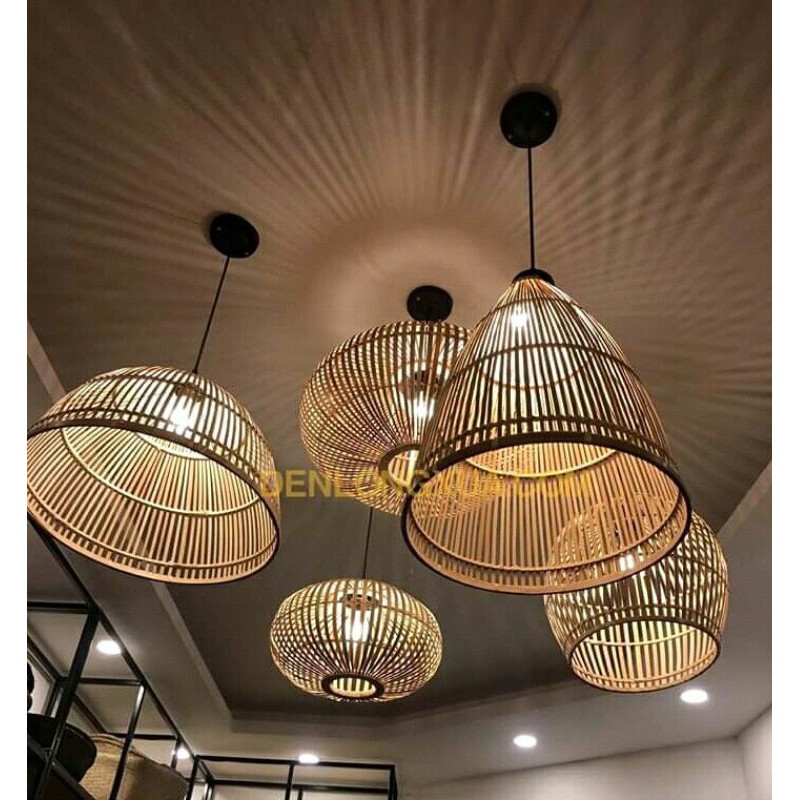 Đèn tre đèn mây tre đèn lồng tre đèn thả mây tre mã 0031