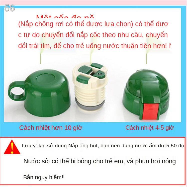 Cốc giữ nhiệt trẻ em có ống hút, học sinh, bé trai và gái, bình nước, chống rò rỉ, mẫu giáo 350 -750ML