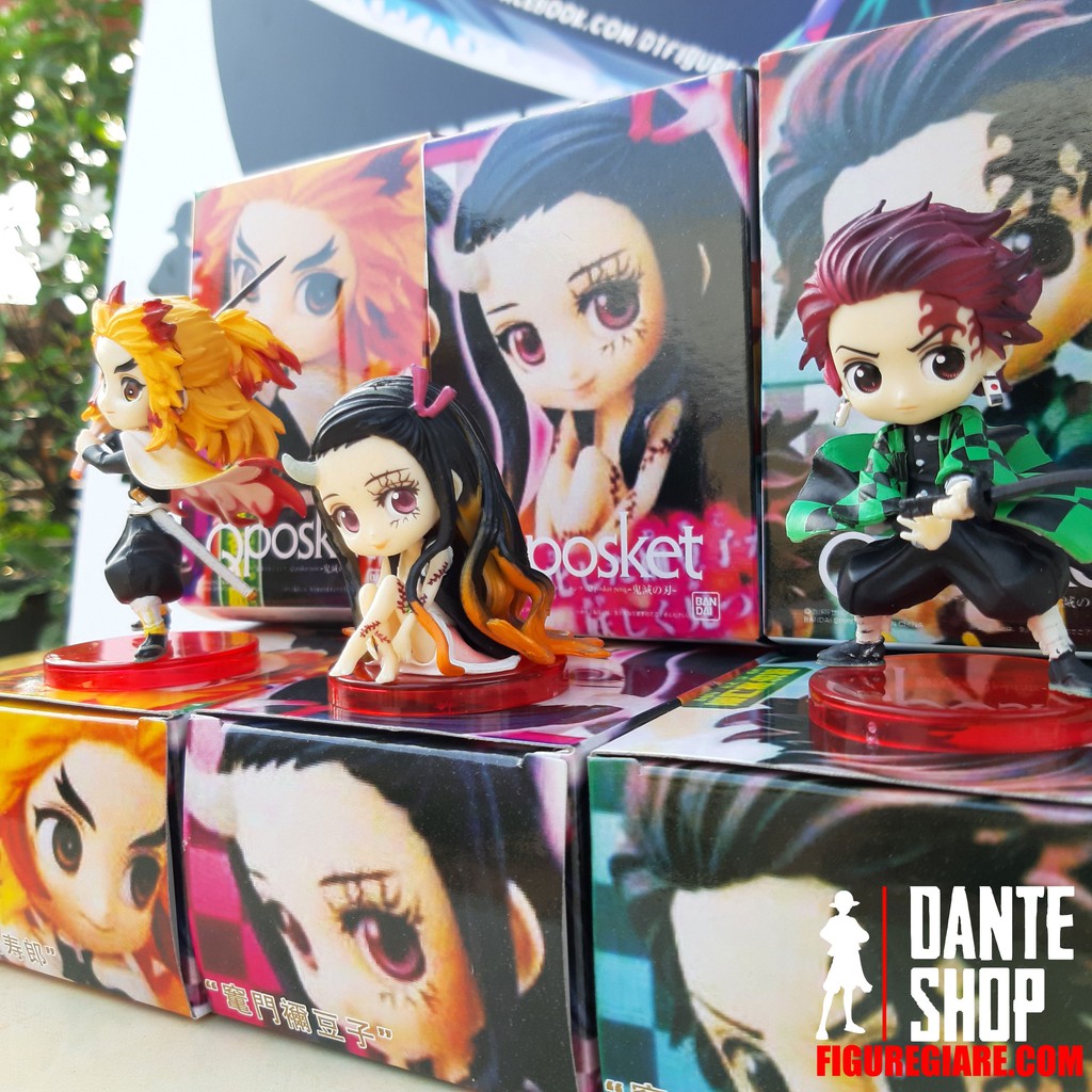 Mô Hình Demon Slayer Kimetsu no Yaiba Nhân Vật Figure Tanjirou, Zenitsu, Inosuke, Nezuko 10cm | Tặng Poster