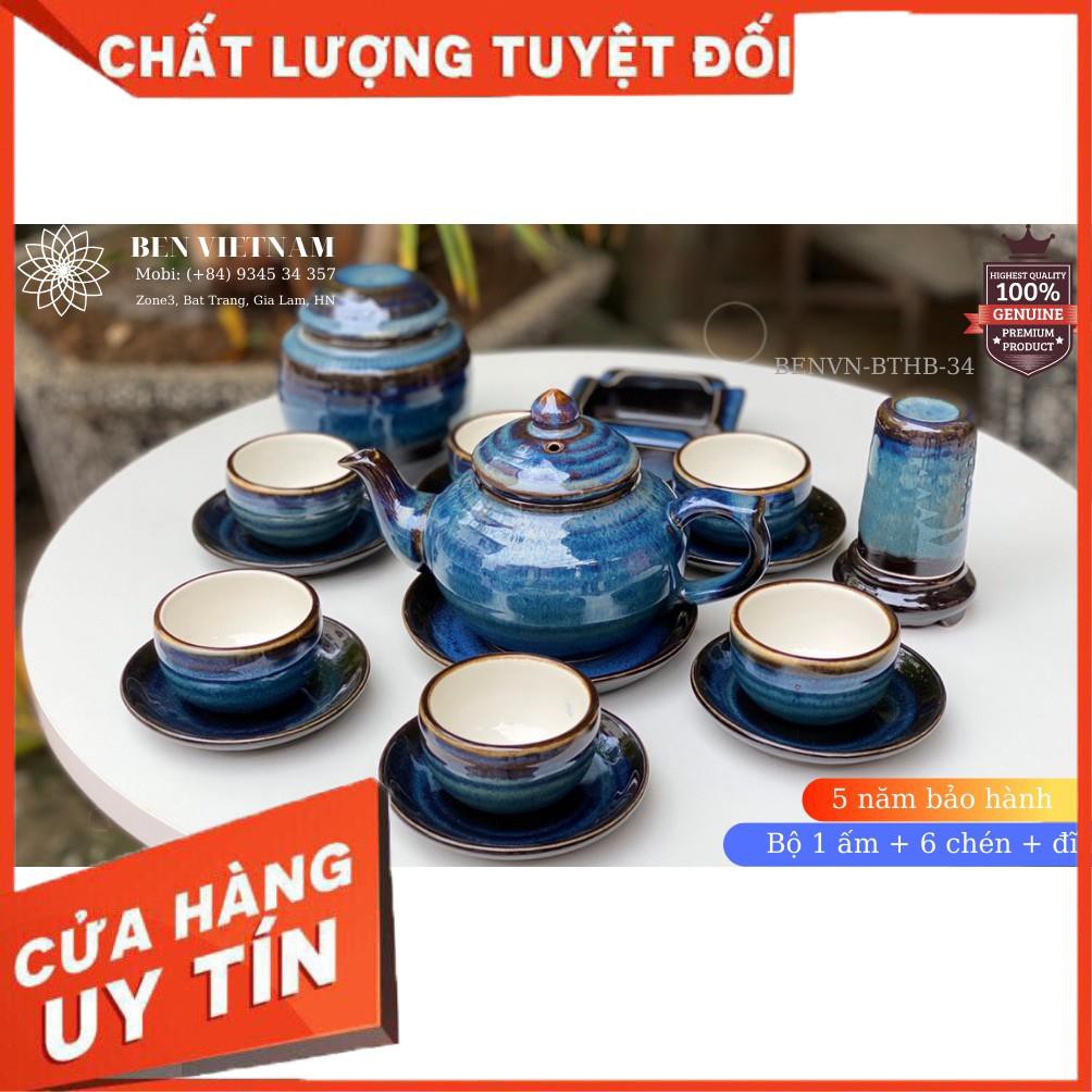 [FREESHIP] Ấm pha trà Gốm Sứ Bát Tràng Men Hỏa Biến siêu cao cấp - BENVN-BTHB-34