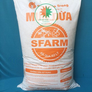 Bao 12kg Mụn Dừa (50dm3) SFARM trồng rau mầm, ươm cây - Mụn Dừa đã qua xử lý chát, trồng hoa hồng, dâu tây, hoa kiểng
