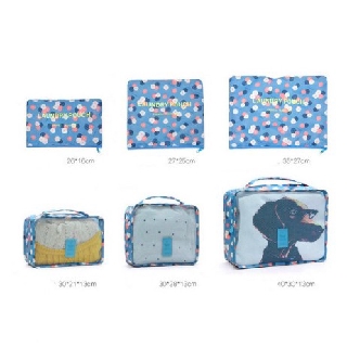 Set 6 túi du lịch chống thấm SECRET POUCH chống thấm giúp sắp xếp hành lý gọn gàng thông minh