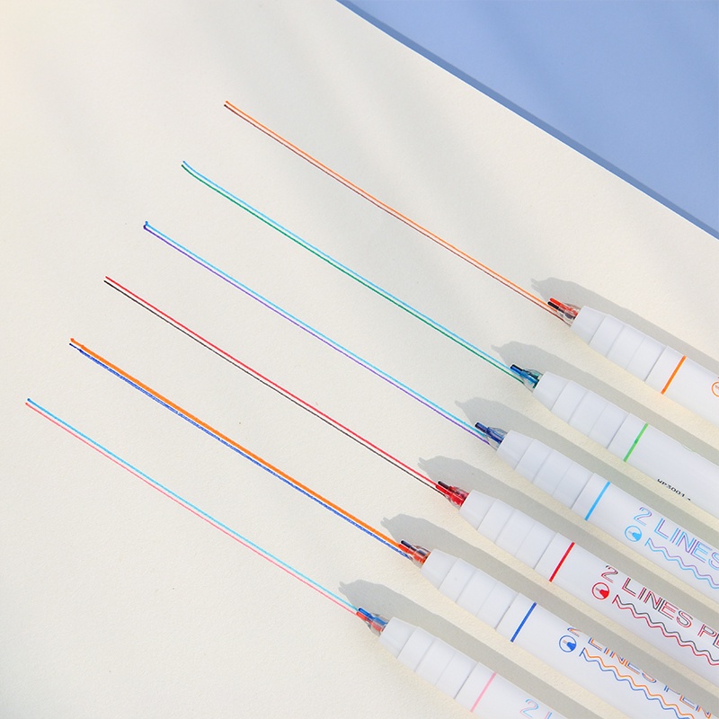 Bút Mực Gel Hai Đầu Ngòi 0.5mm Nhiều Màu Sắc Dùng Để Vẽ Tranh DIY