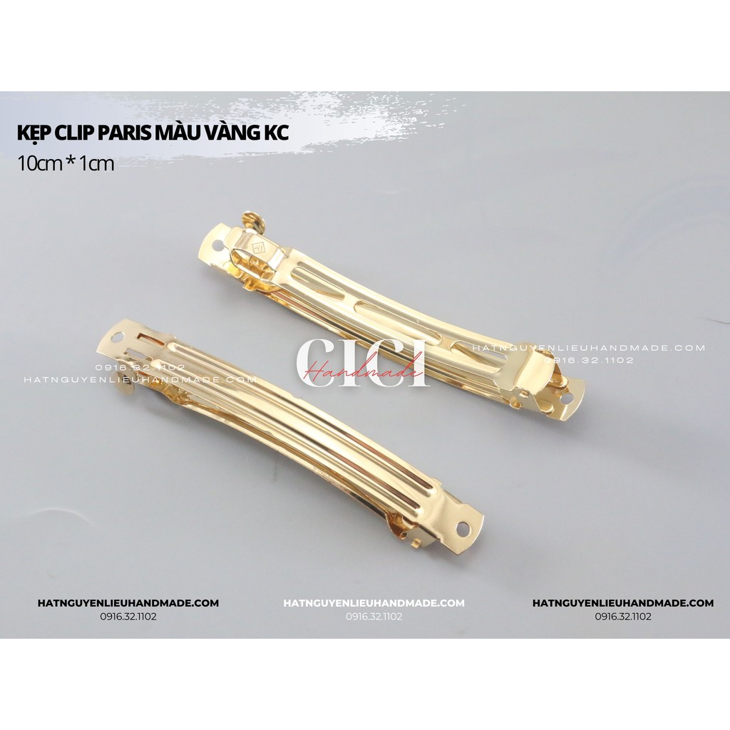 Phôi cặp / Xương cặp bấm tóc Clip Paris 3 chi tiết Cici Handmade hạt cườm nguyên liệu tự làm kẹp tóc cô dâu đính kết