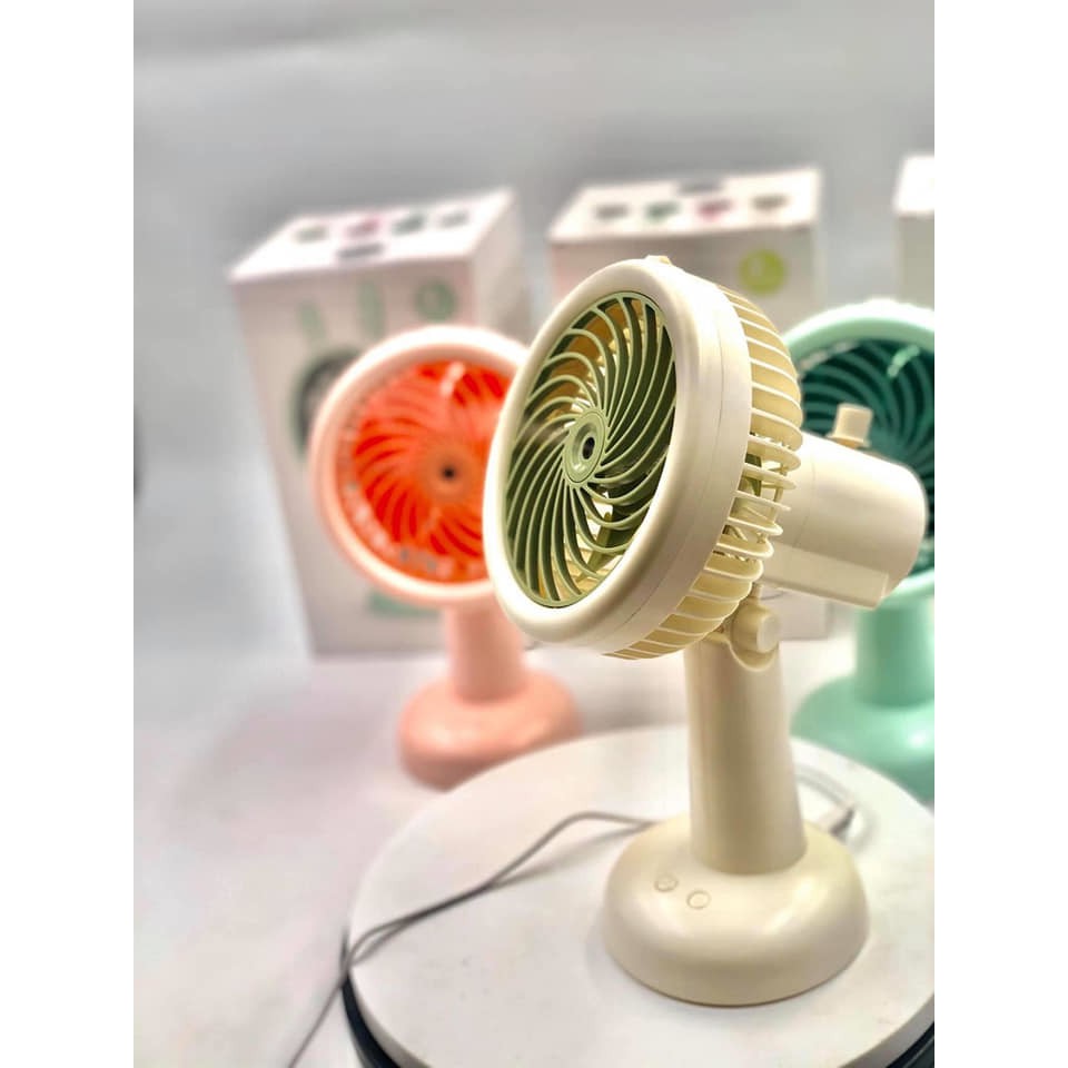 Quạt Hơi Nước cầm tay Mini Phun Sương Tích Sạc Điện Có Kẹp Để Bàn Tiện Lợi Như Máy Lạnh Điều Hòa Mini Di Động | BigBuy360 - bigbuy360.vn