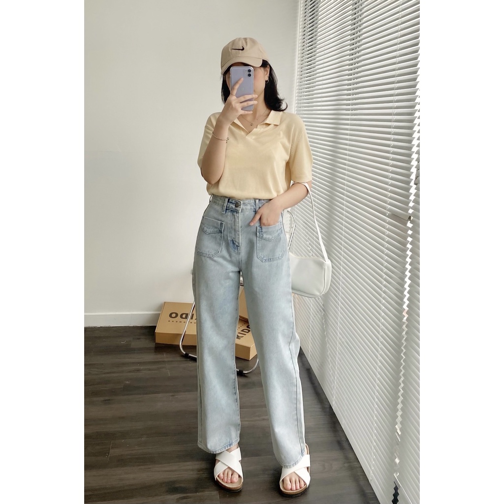 Áo len thun cổ kiểu polo GLEN TOP | BigBuy360 - bigbuy360.vn