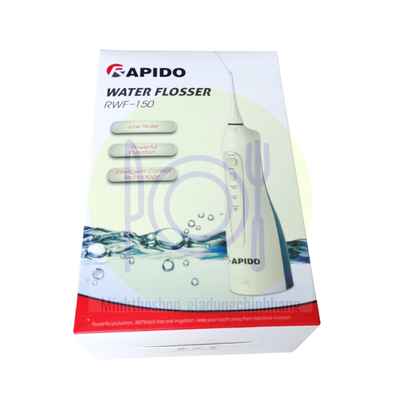 Máy tăm nước cầm tay Rapido RWF150, RWW300 công nghệ vệ sinh răng miệng của Đức, bảo hành 12 tháng