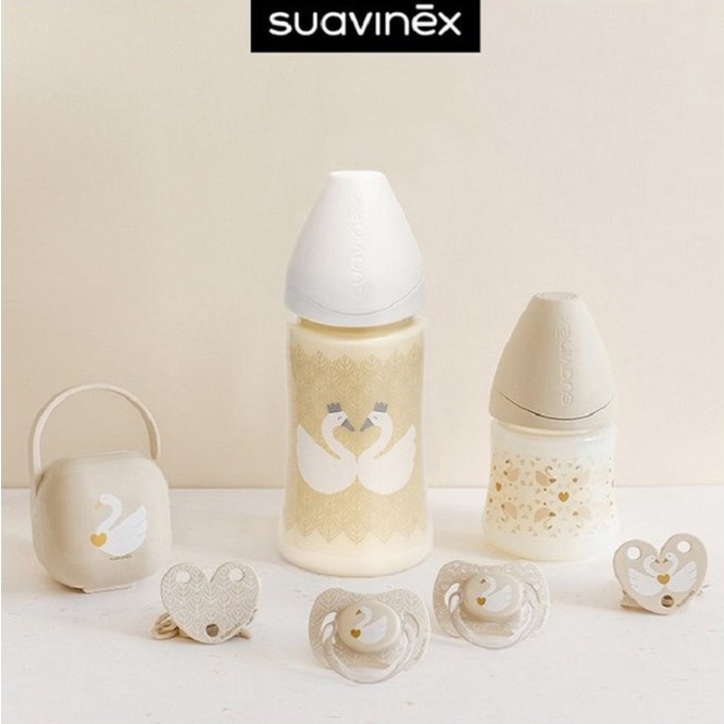 Bình sữa Suavinex cổ rộng mẫu thiên nga mới 270ml