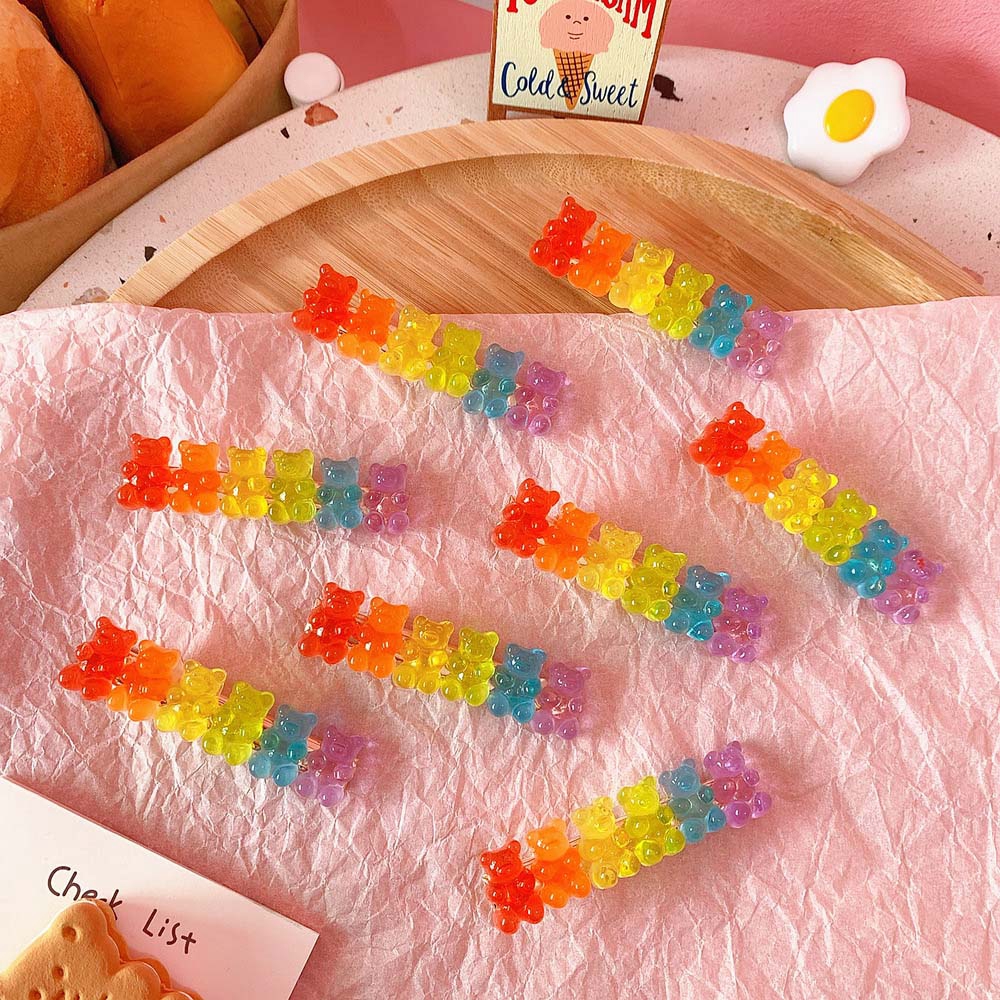 Kẹp Tóc Nhựa Hình Gấu Xinh Xắn