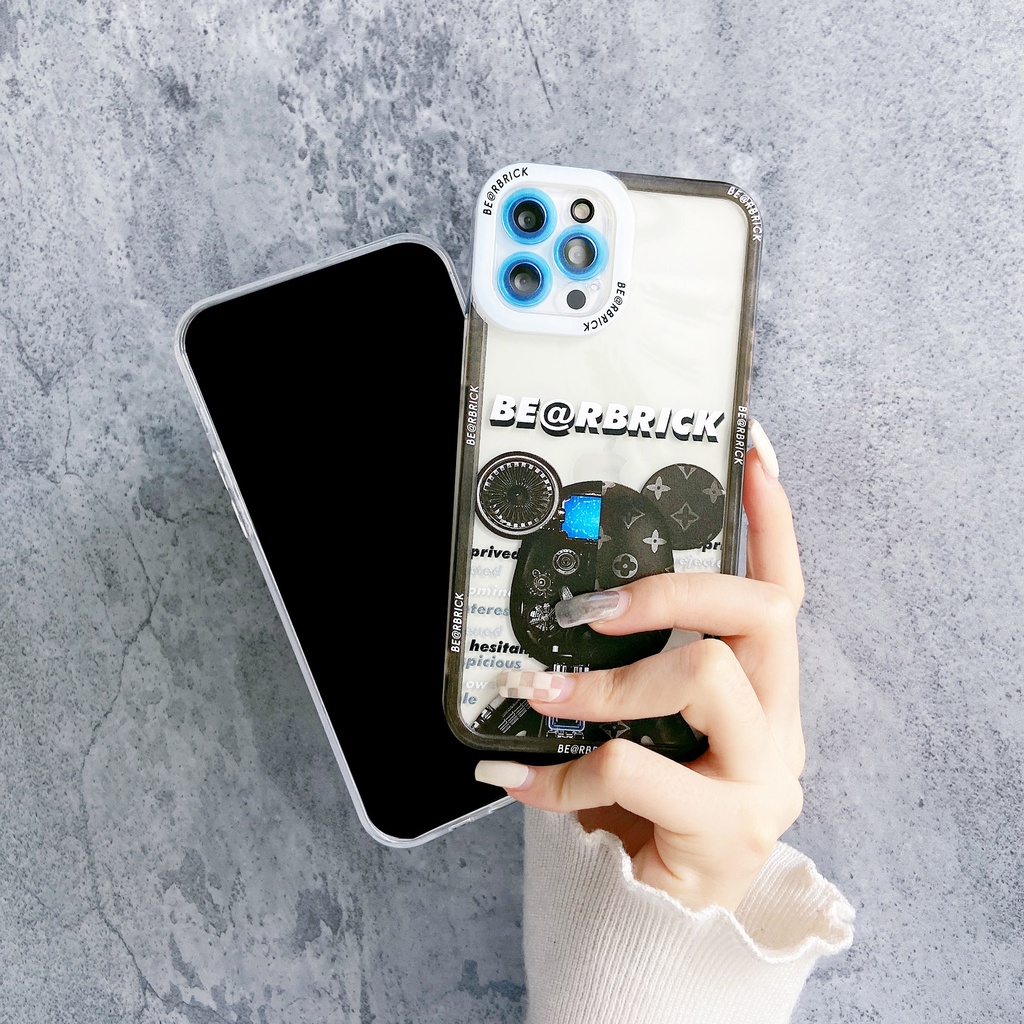 Ốp Lưng bearbrick iphone 12Promax 11 11pro xs max xr 8 7 7plus se2020 Ốp điện thoại trong bảo vệ camera viền vuông | BigBuy360 - bigbuy360.vn