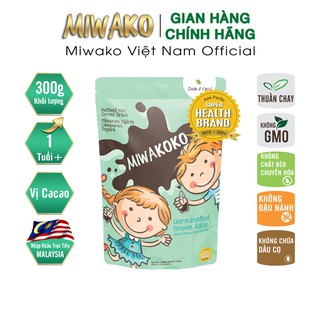 Sữa thực vật hữu cơ miwakoko - vị cacao - 300g - malaysia