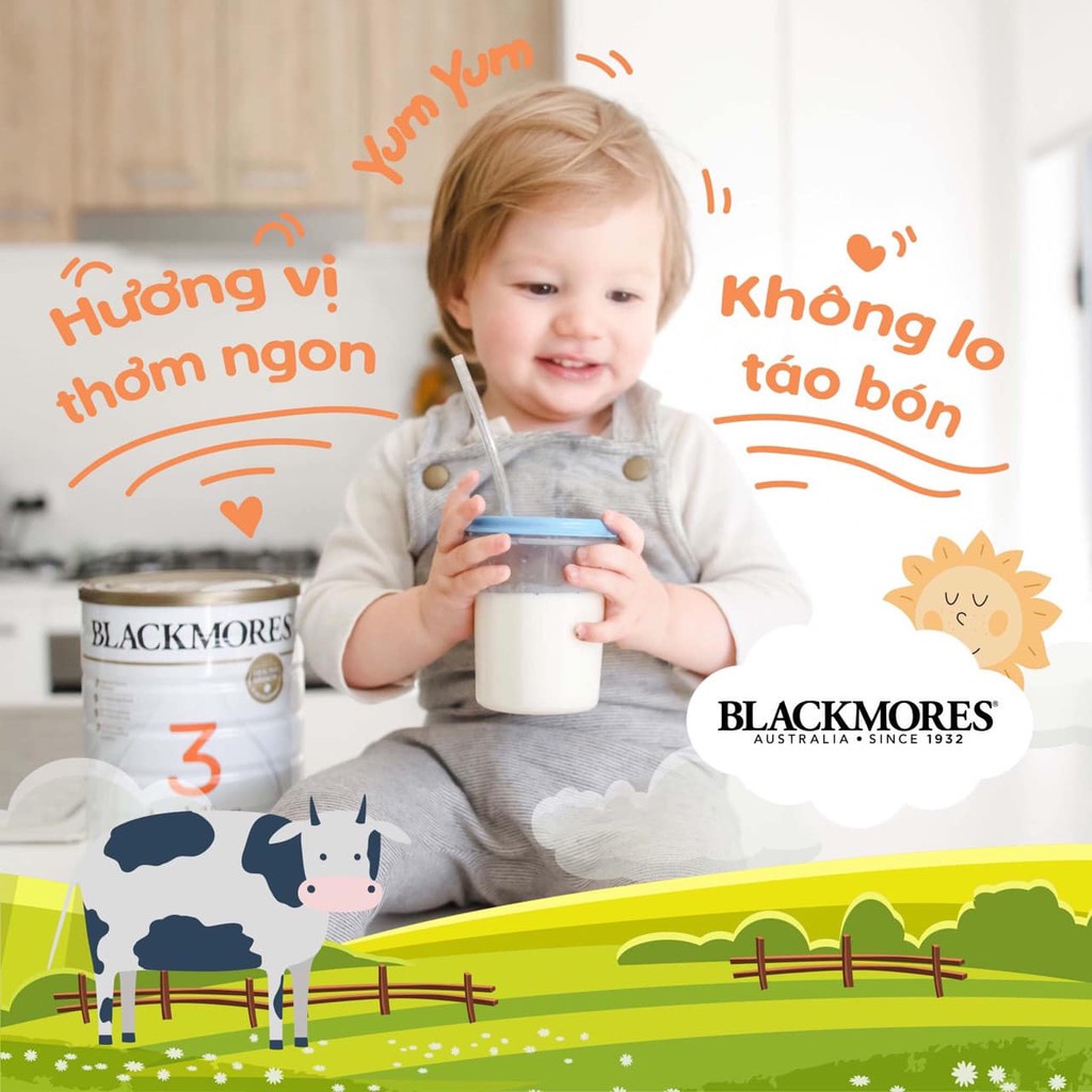 SỮA BLACKMORE - BLACKMORES ÚC MẪU MỚI SỐ 1,2,3 - HỘP 900gr