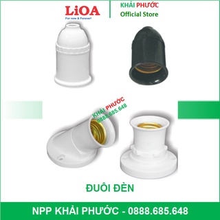 Đuôi đui đèn treo thả xéo gắn trần tường trắng đen e27 lioa - khải phước electric