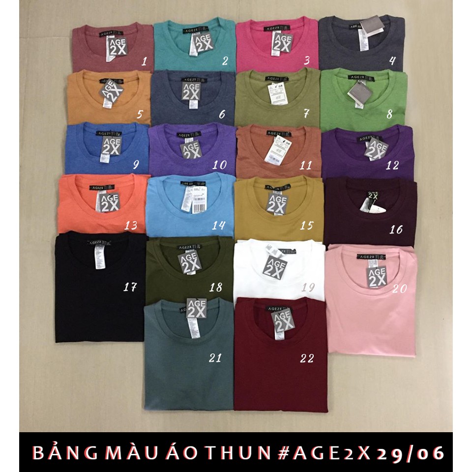 ÁO THUN TRƠN #AGE2X