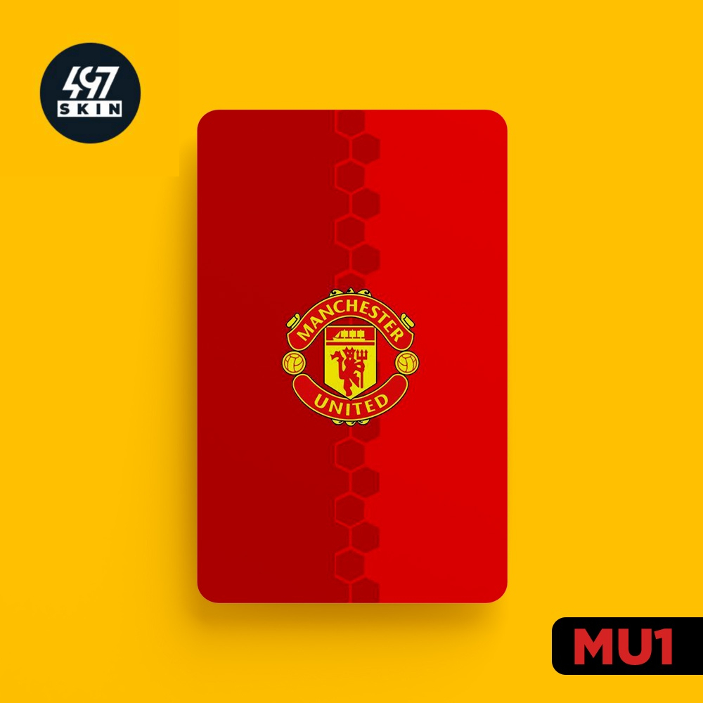 Skin Card Manchester United - Miếng Dán ATM, Thẻ Xe, Thẻ Từ, Thẻ Chung Cư - Chất Liệu Chống Xước - Chống Nước
