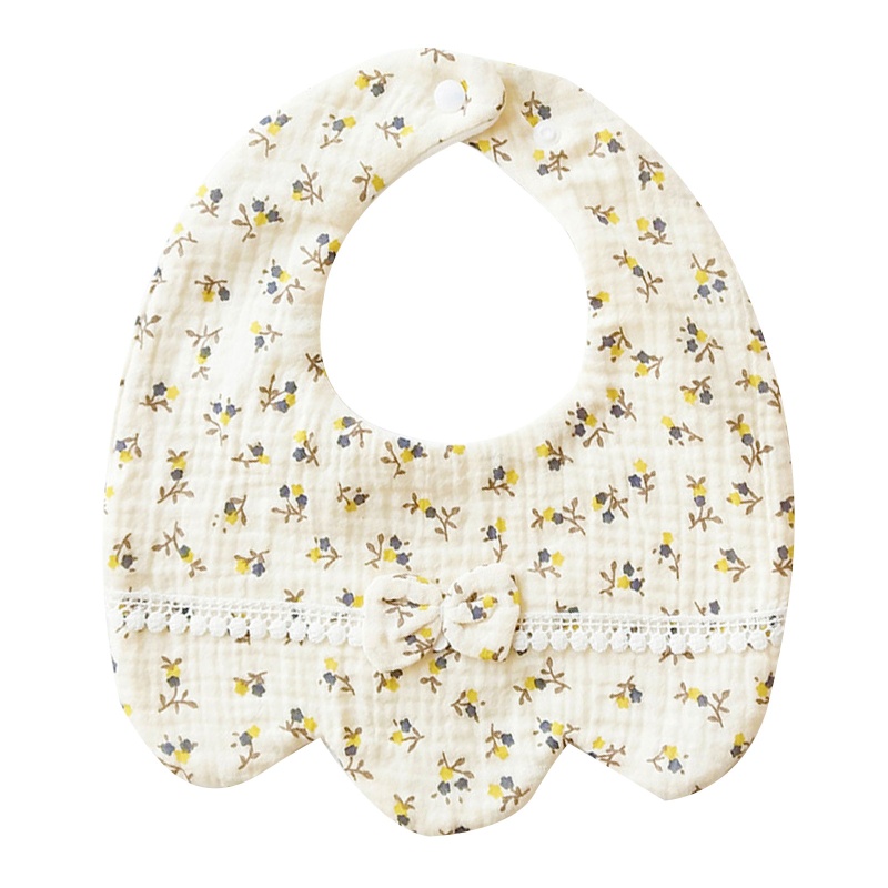 Yếm Ăn Cotton Họa Tiết Dâu Tây / Cherry Hoạt Hình Dễ Thương Cho Bé Sơ Sinh