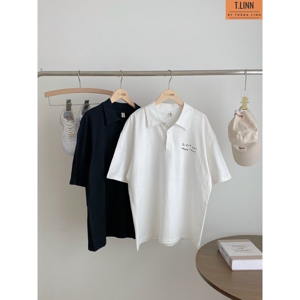 Áo polo đôi unisex nam nữ couple cặp bạn thân nhóm lớp dễ thương cute mang hằng ngày đi học đi làm hàn quốc