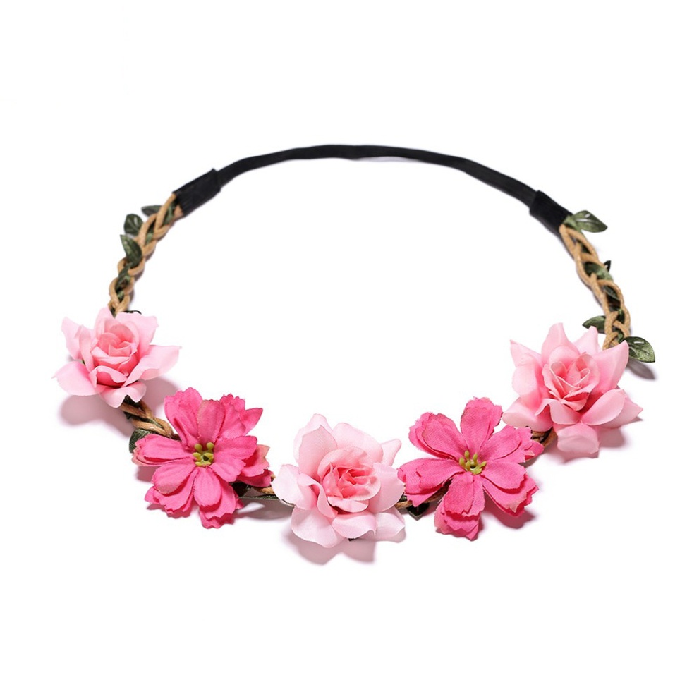 Women Flower Hairband Wedding Floral Headband Hair Garland Girls Crown Wreath