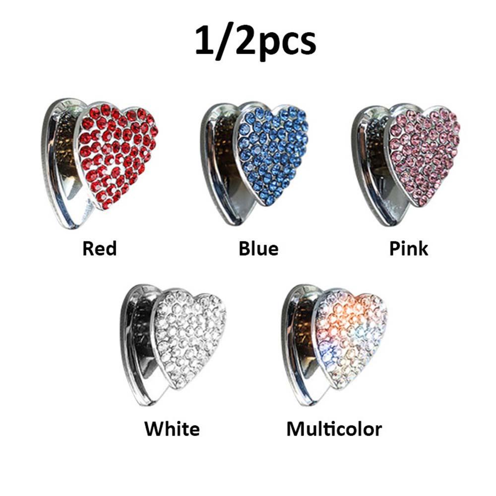 DARNELL Móc Treo Đồ Dán Tường Hình Trái Tim Lấp Lánh Đa Năng Trang Trí Nhà Cửa / Xe Hơi