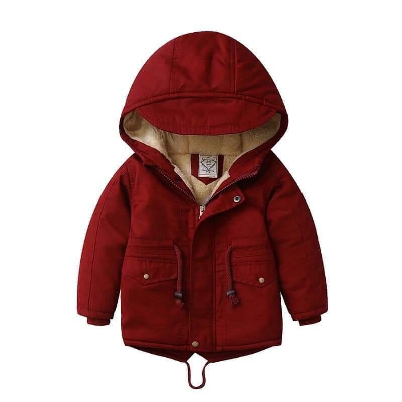 ÁO KHOÁC PARKA CỔ TRƠN CHO BÉ
