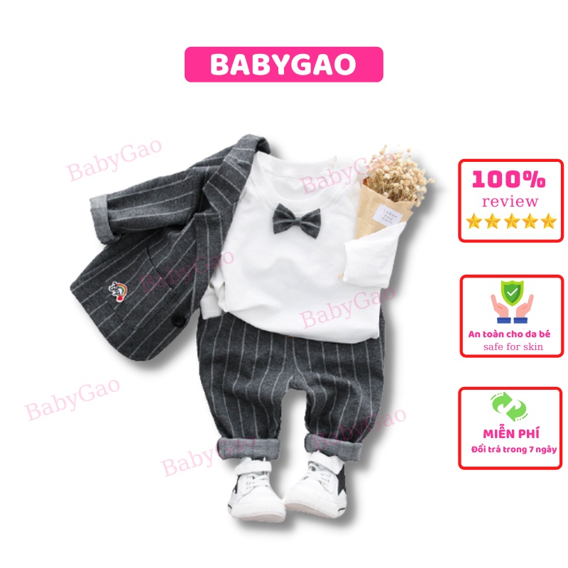 Vest bé trai BabyGao 3 chi tiết cho bé mặc Tết , đi tiệc ( Hàng cao cấp )