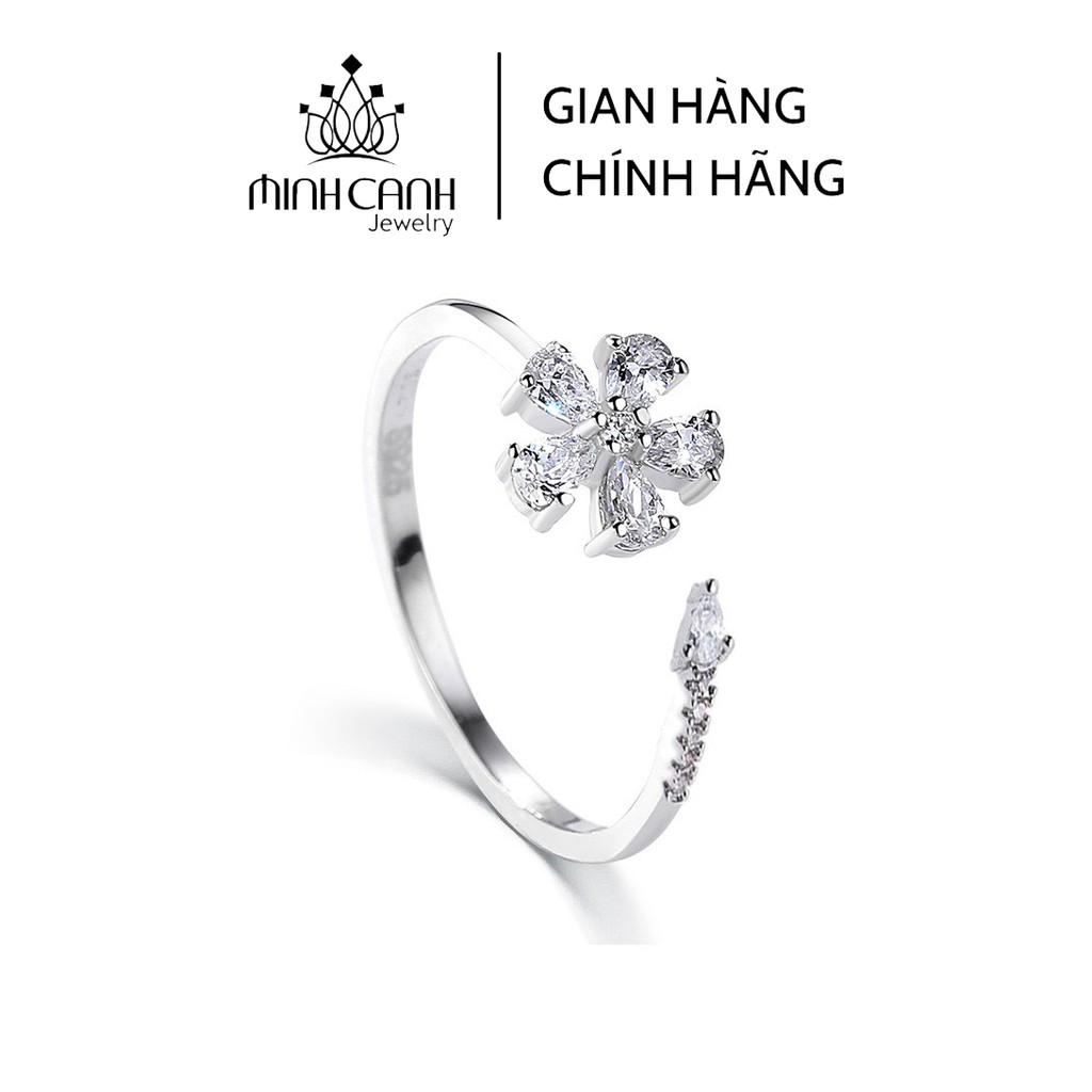 Nhẫn Bạc Mini Hoa 5 Cánh Dáng Hở Freesize - Minh Canh Jewelry