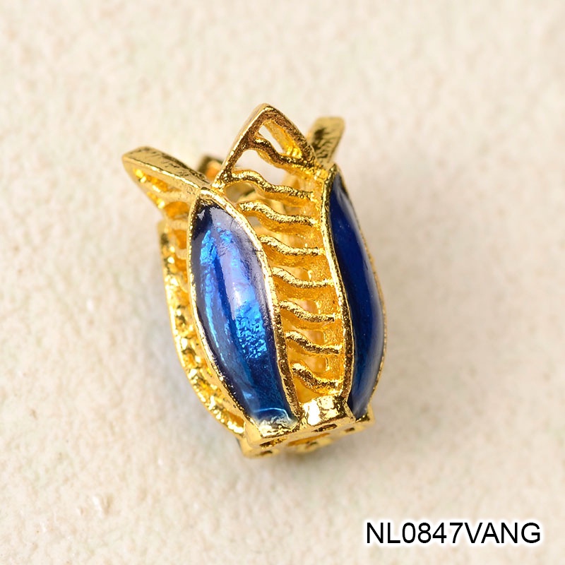Phiến chụp dạng charm kim loại sơn màu  men 20*9mm nguyên liệu làm trâm làm trang sức cổ trang cosplay cổ phục