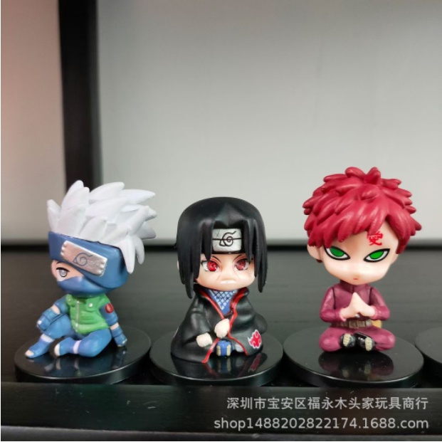 Mô Hình Naruto, Bộ 6 Nhân Vật Naruto, Itachi, Garaa, Sasuke, Kakashi...Mô Hình Đồ Chơi, Decor Anime - Tượng Anime
