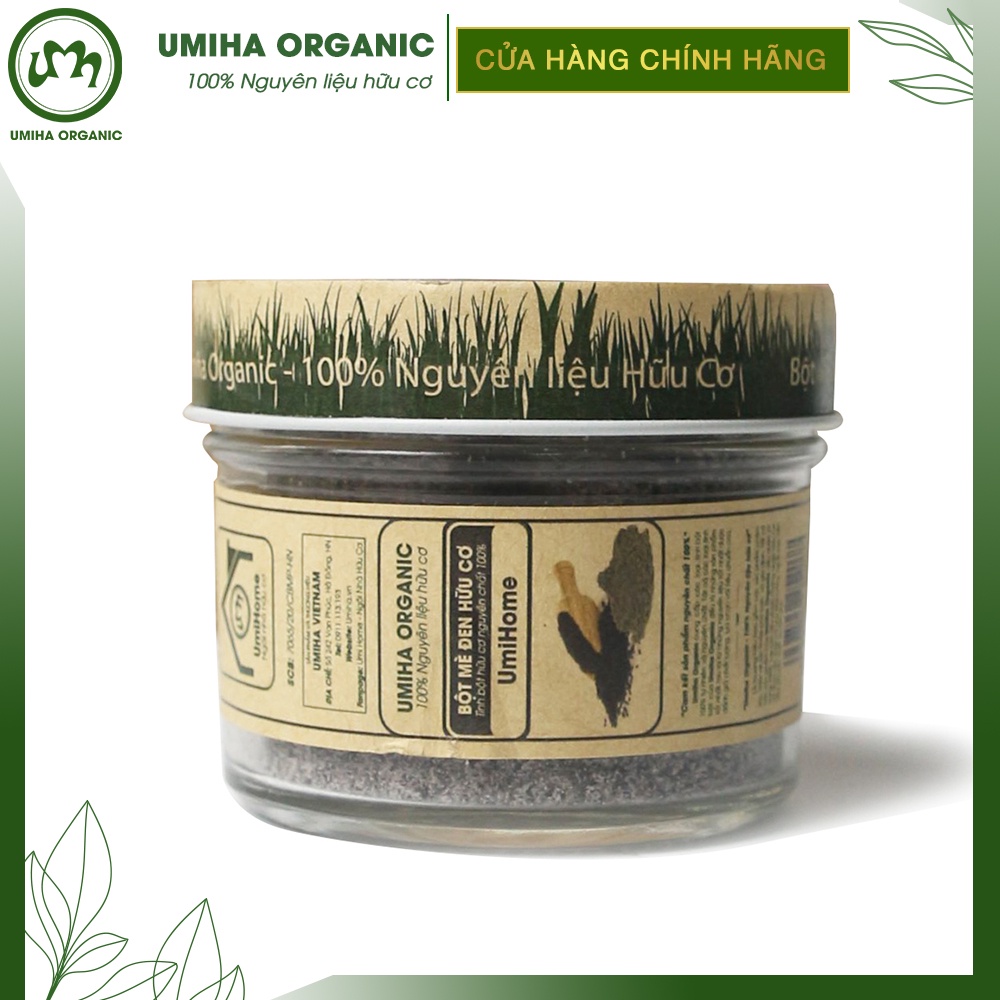 Bột đắp mặt nạ Mè Đen nguyên chất UMIHOME 135G dùng dưỡng da trắng mịn, ngăn ngừa nếp nhăn, giảm mờ thâm