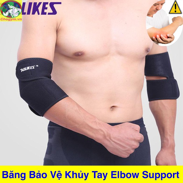 Băng Bảo Vệ Khủy Tay Aolikes Elbow Support, Đai khuỷu tay Tập Gym