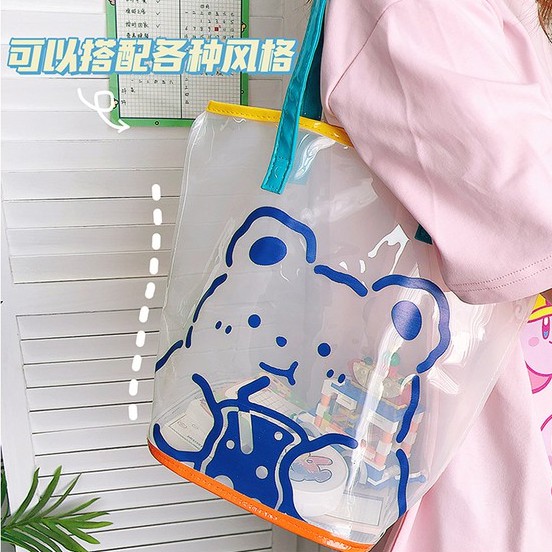 Hoạt Hình Túi Xách Trong Suốt In Hình Hoạt Họa Đơn Giản