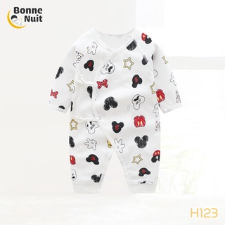 🐻Bodysuit dài tay cài chéo ⚡️Bộ dài tay sơ sinh không đường may ⚡️ Cotton siêu xinh cho bé yêu