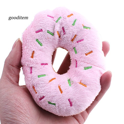 Đồ chơi phát tiếng kêu hình bánh donut phát ra âm thanh vui nhộn cho thú cưng