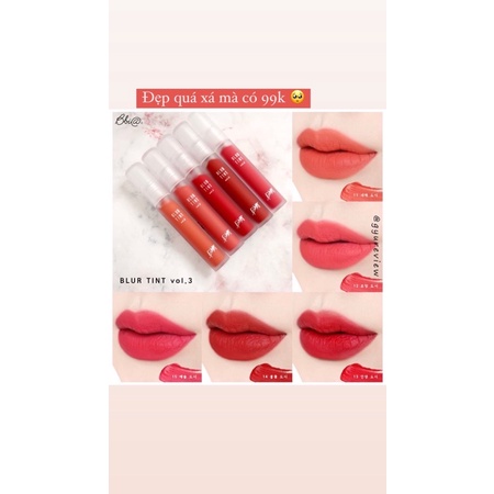 Son Bbia kem lì nhẹ Blur Tint